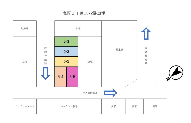 鷹匠3丁目10-2駐車場の駐車場写真