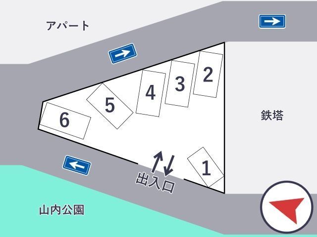 EV03【EV車専用区画】超特価！アキッパEVチャージ充電料金込み価格：山内公園前【6】2/16～の駐車場写真