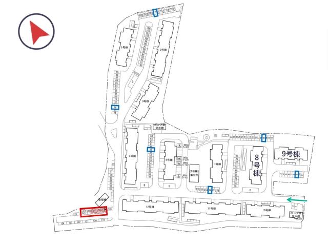 堺草部 団地駐車場(4号棟付近)の駐車場写真