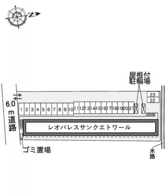 レオパレスサンクエトワール駐車場【30489】の駐車場写真