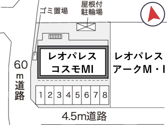 レオパレスコスモMI駐車場【41702】の駐車場写真