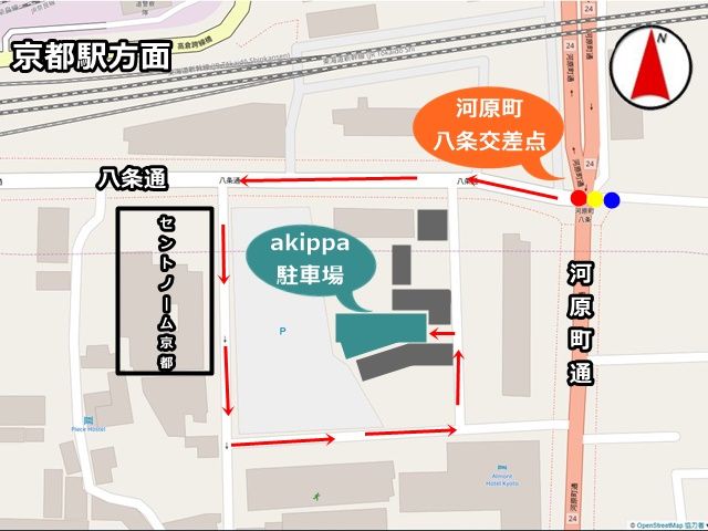 駐車場の位置をご確認下さい。