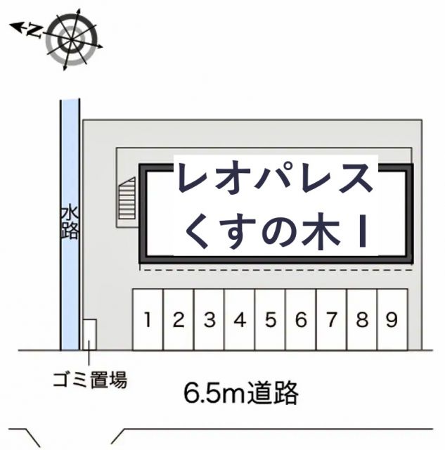 レオパレスくすの木Ⅰ駐車場【22620】の駐車場写真