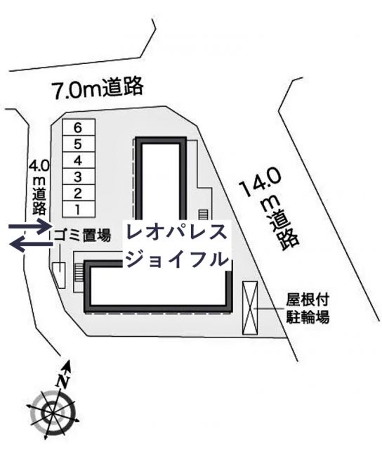 【予約制】akippa レオパレスジョイフル駐車場【26810】のサムネイル画像
