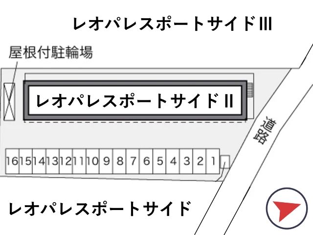 レオパレスポートサイドⅡ駐車場【31535】の駐車場写真