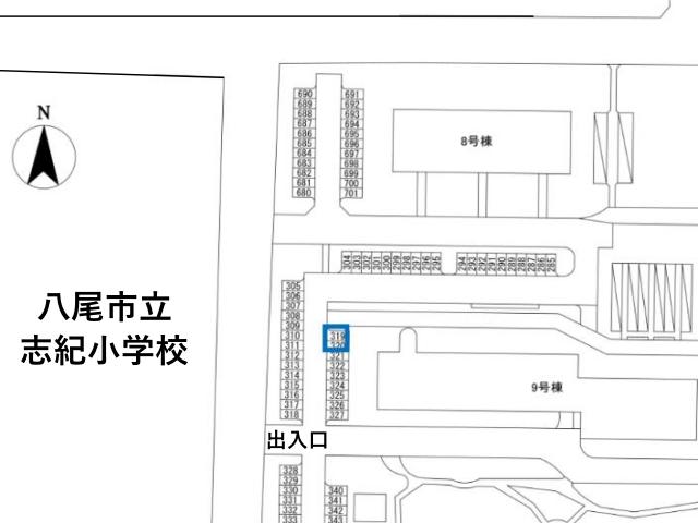 八尾志紀団地駐車場(9号棟付近)の駐車場写真
