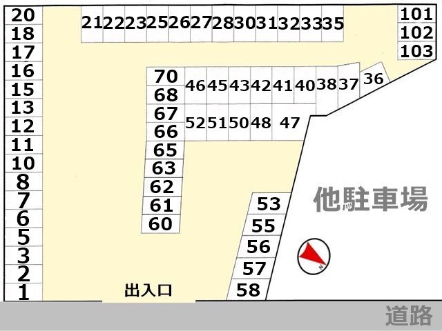 駐車場の配置図です。