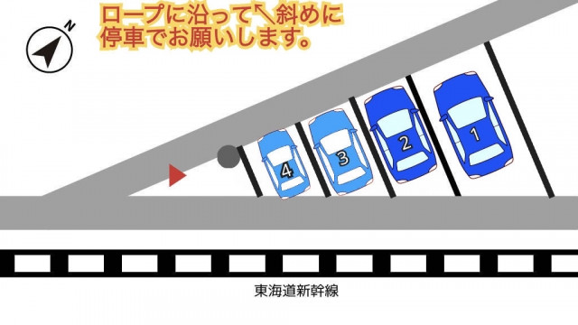 北脇自治会館の近くの駐車場写真