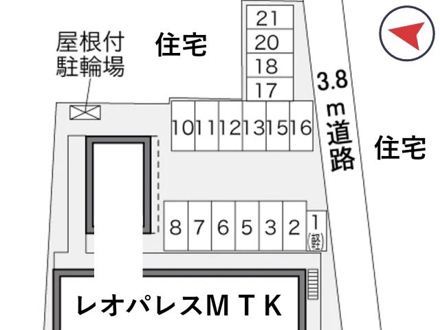 レオパレスM T K駐車場【34385】の駐車場写真