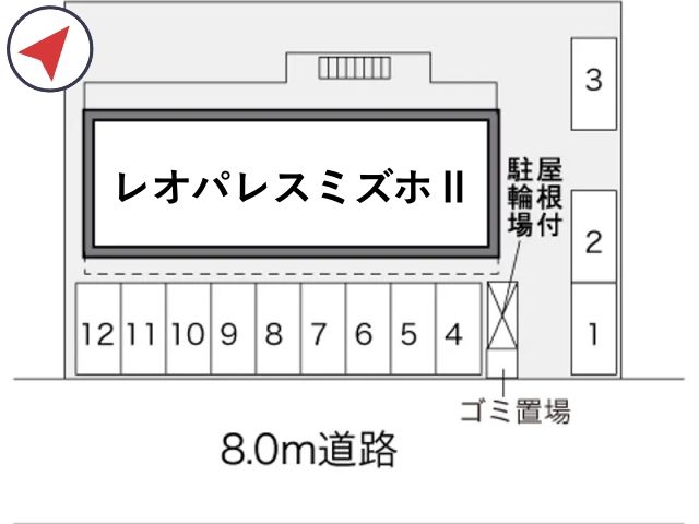 レオパレスミズホⅡ駐車場【33119】の駐車場写真