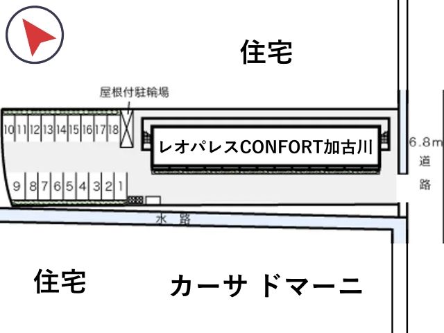 レオパレスCONFORT加古川駐車場【16908】の駐車場写真