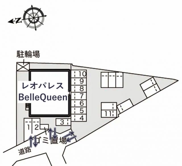 レオパレスBelleQueen駐車場【23135】の駐車場写真