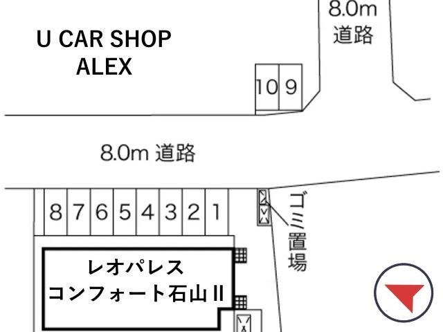 レオパレスコンフォート石山Ⅱ駐車場【45747】の駐車場写真