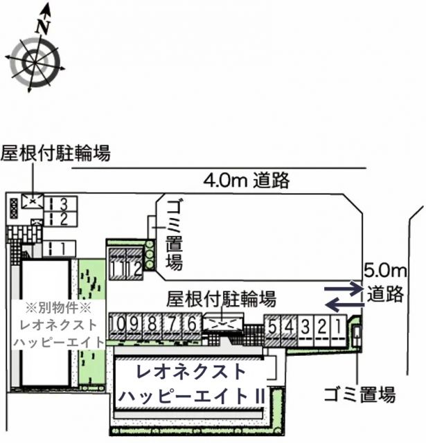 レオネクストハッピーエイトⅡ駐車場【47354】の駐車場写真