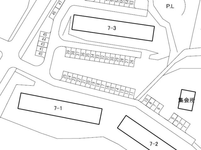 原山台団地駐車場【7-1号棟・7-2号棟付近】(0105)の駐車場写真