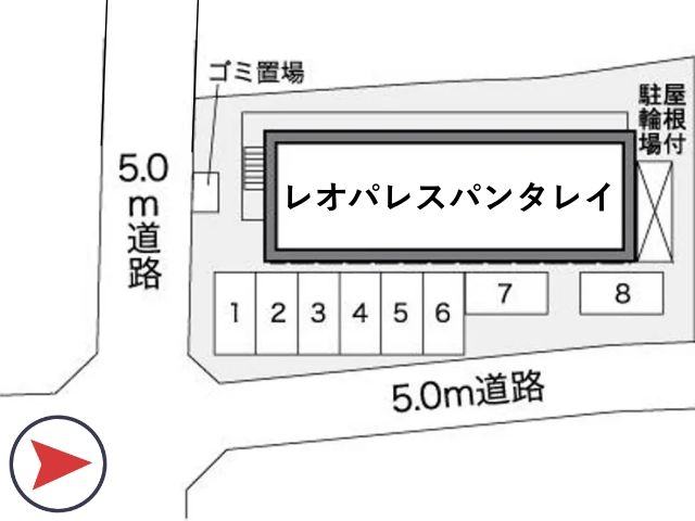 レオパレスパンタレイ駐車場【27120】の駐車場写真