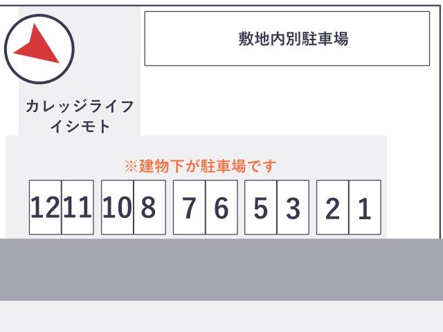 カレッジライフイシモト駐車場の駐車場写真