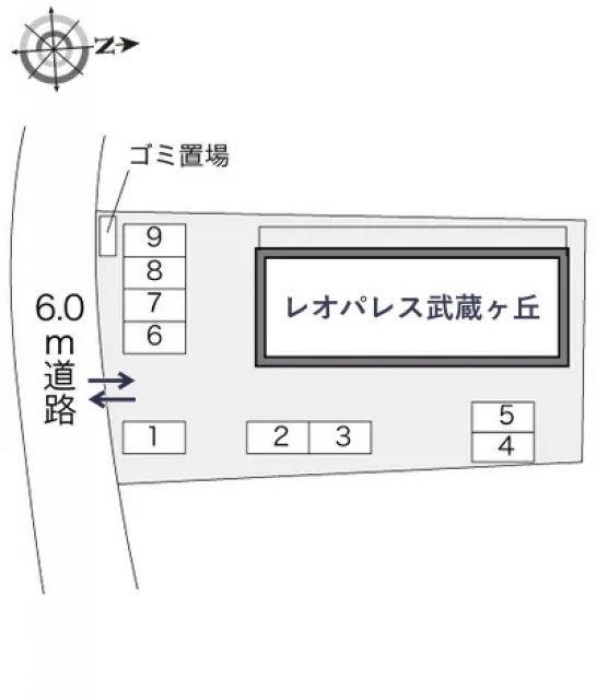 レオパレス武蔵ヶ丘駐車場【23487】の駐車場写真