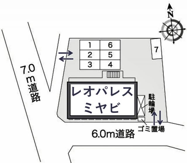 レオパレスミヤビ駐車場【26903】の駐車場写真