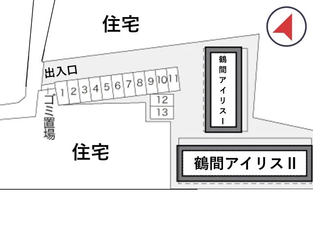 レオパレス鶴間アイリスⅡ駐車場【17893】の駐車場写真