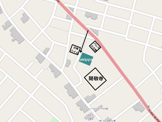 周辺の建物と区画図、googleマップを参考に現地へ向かってください。