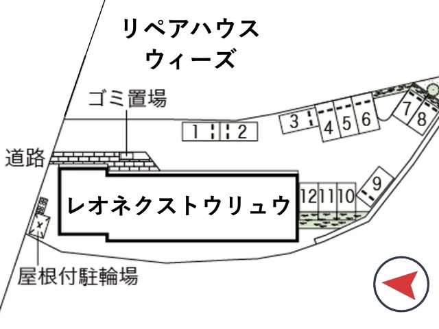 レオネクストウリュウ駐車場【45070】の駐車場写真