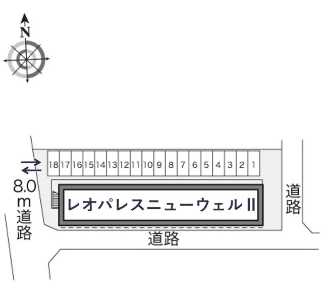 レオパレスニューウェルⅡ駐車場【23736】の駐車場写真