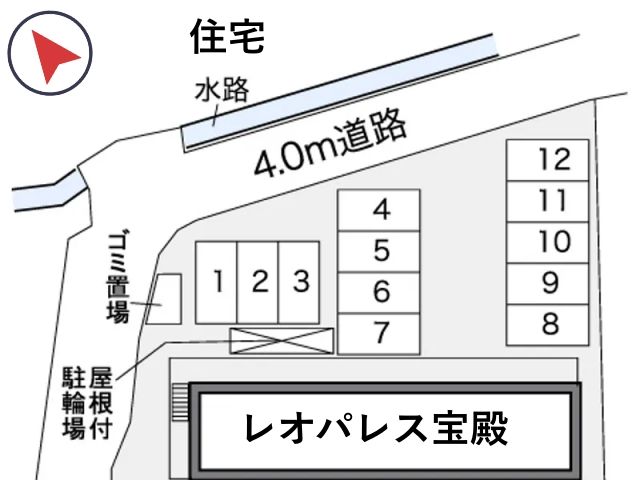 レオパレス宝殿駐車場【30345】の駐車場写真