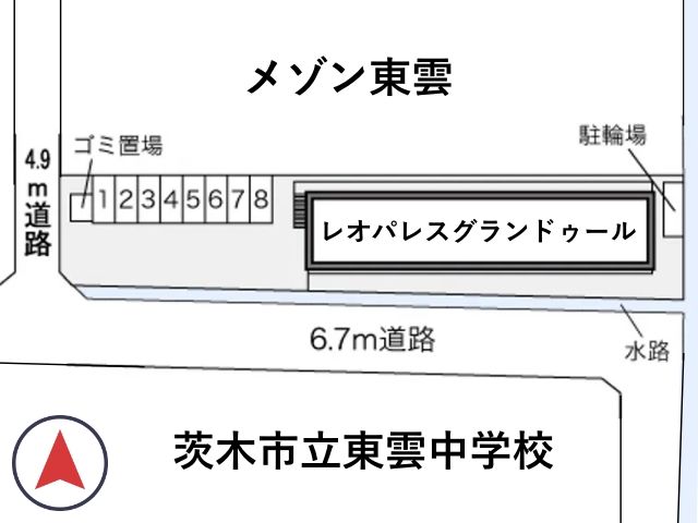 レオパレスグランドゥール駐車場【19026】の駐車場写真