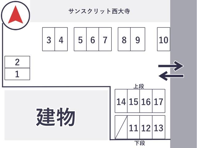 サンスクリット西大寺駐車場の駐車場写真