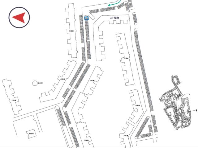 八田荘 団地駐車場(36号棟付近)の駐車場写真