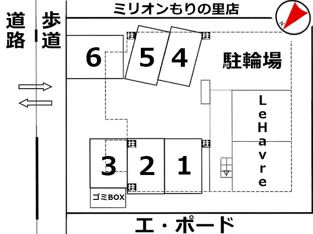 ル･アーブル【C292】の駐車場写真