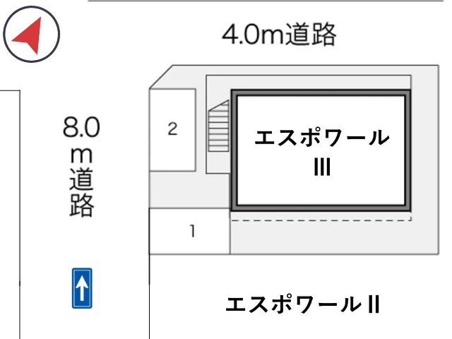 レオパレスエスポワールⅢ駐車場【18036】の駐車場写真
