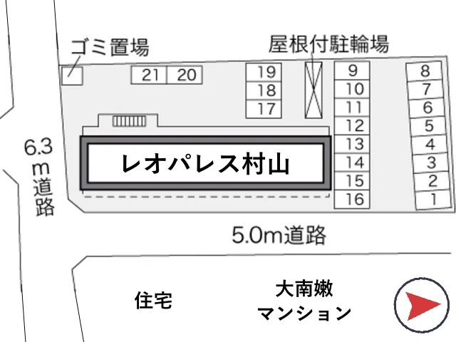 レオパレス村山駐車場【31161】の駐車場写真