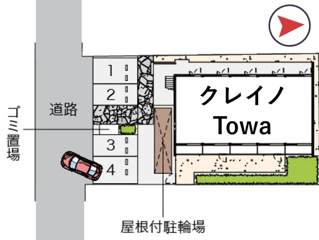 クレイノTowa駐車場【58286】の駐車場写真