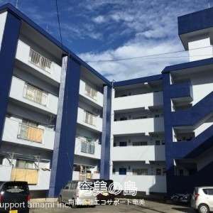 【名瀬長浜町・3DK・4F】奄美文化センター近くの広々間取り、家族向け賃貸物件です。海岸の公園も近くておススメですよ(^^