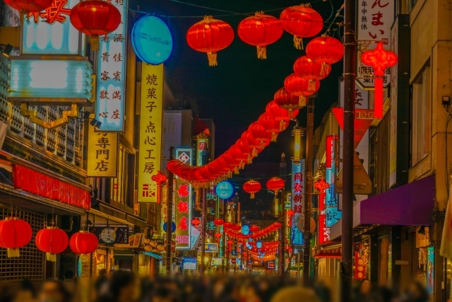 横浜中華街の春節の画像