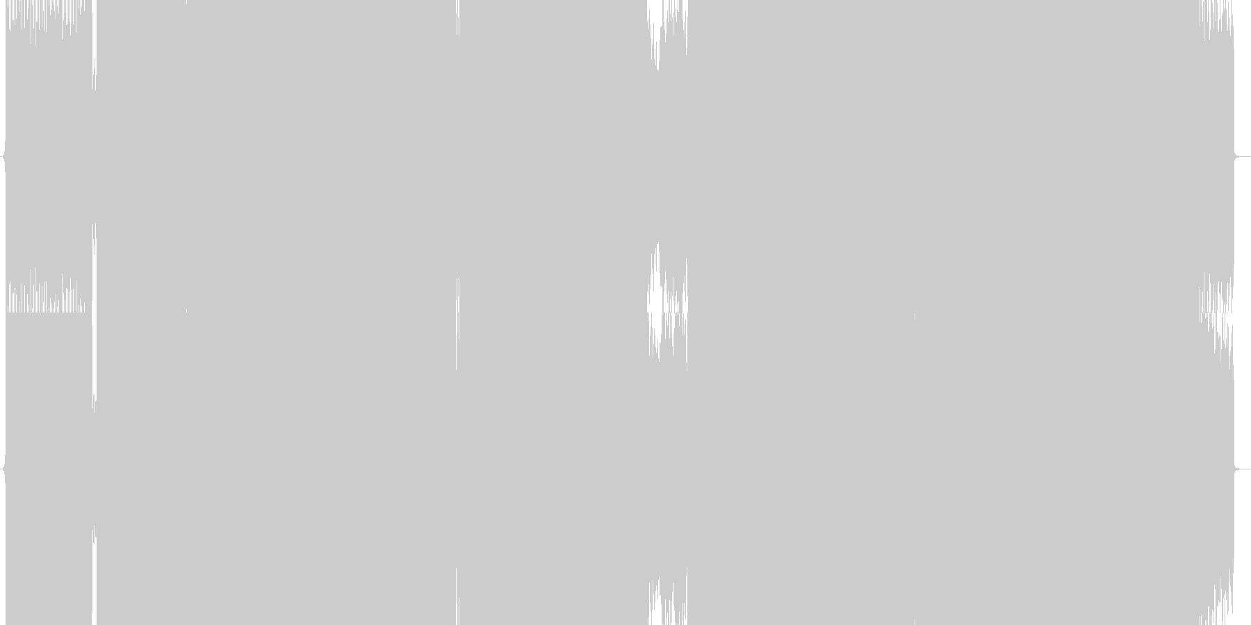未再生の波形