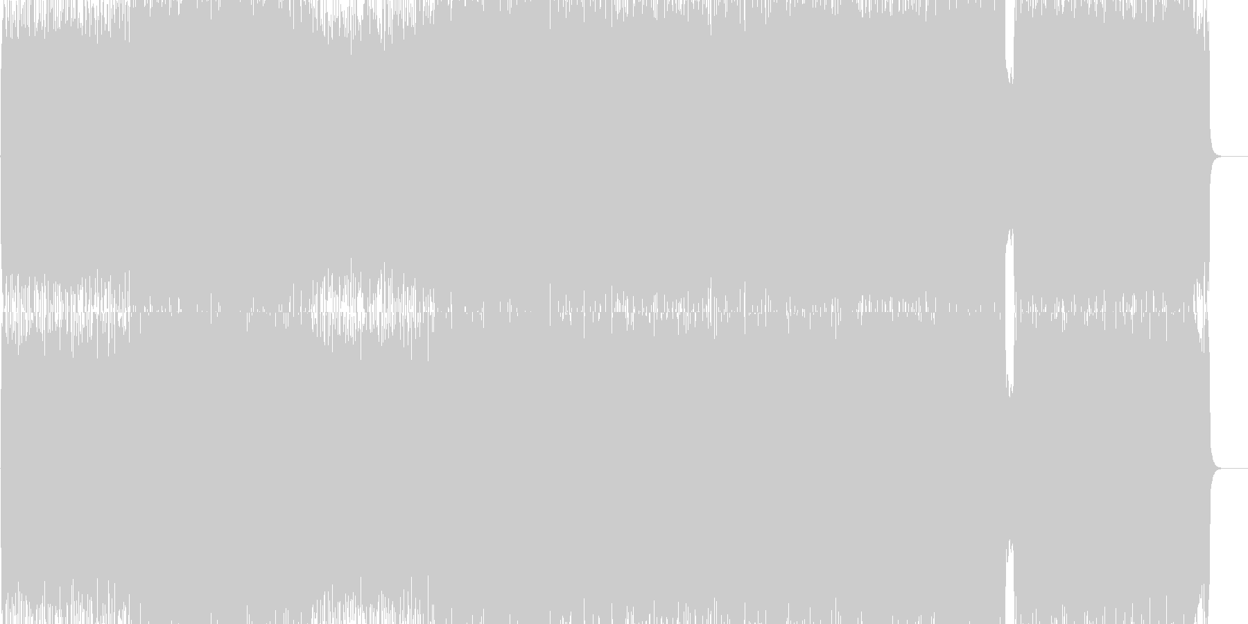 未再生の波形