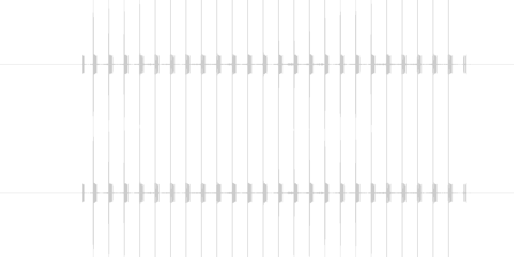 未再生の波形