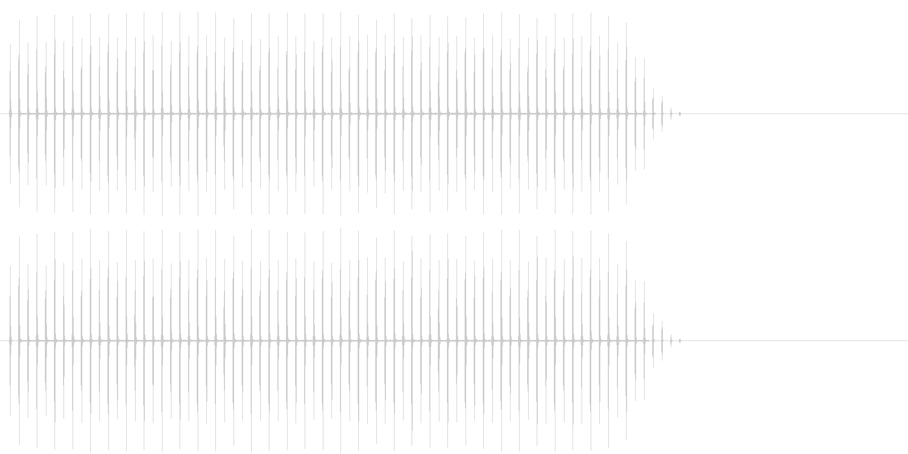 未再生の波形