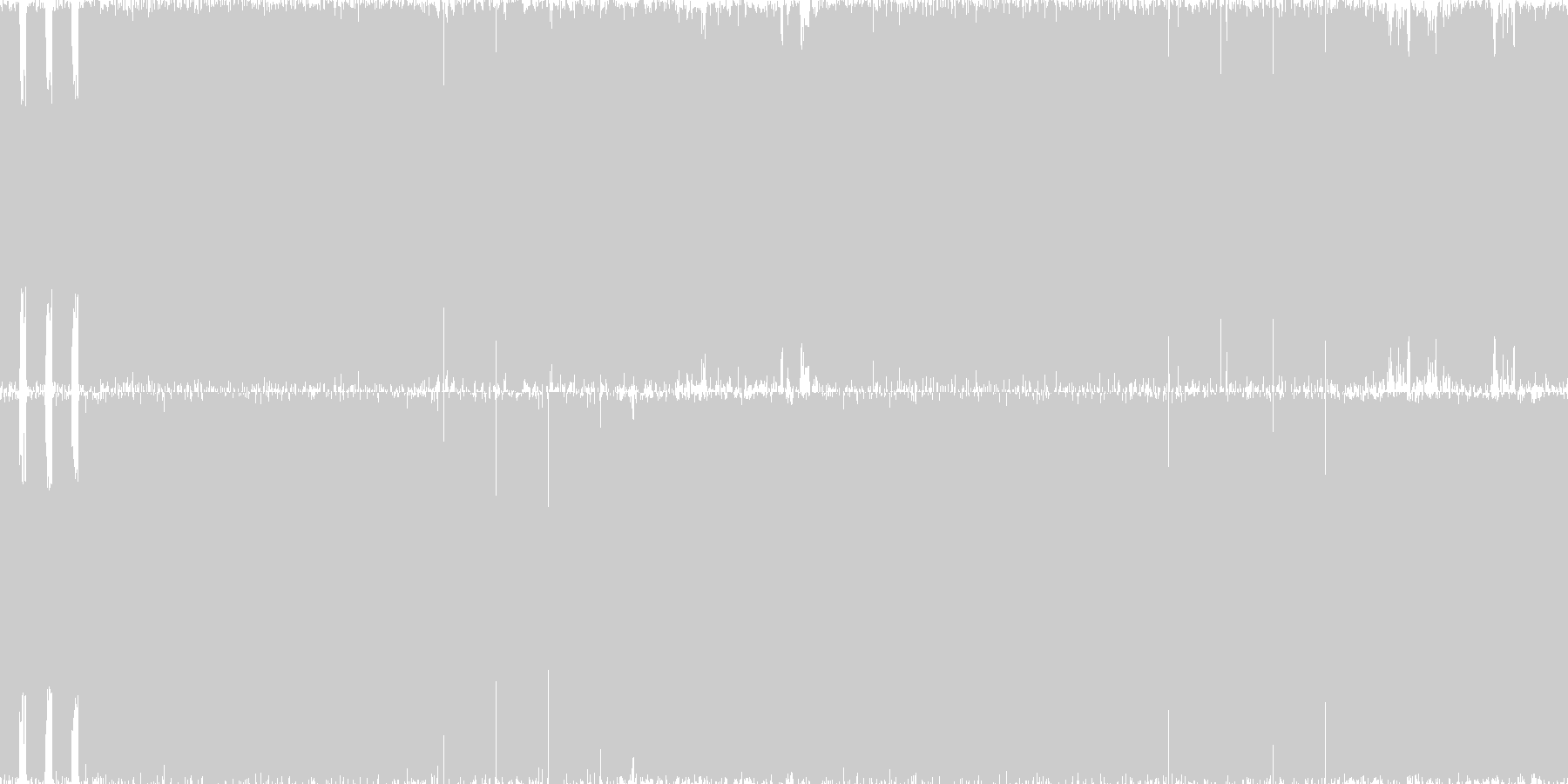 未再生の波形