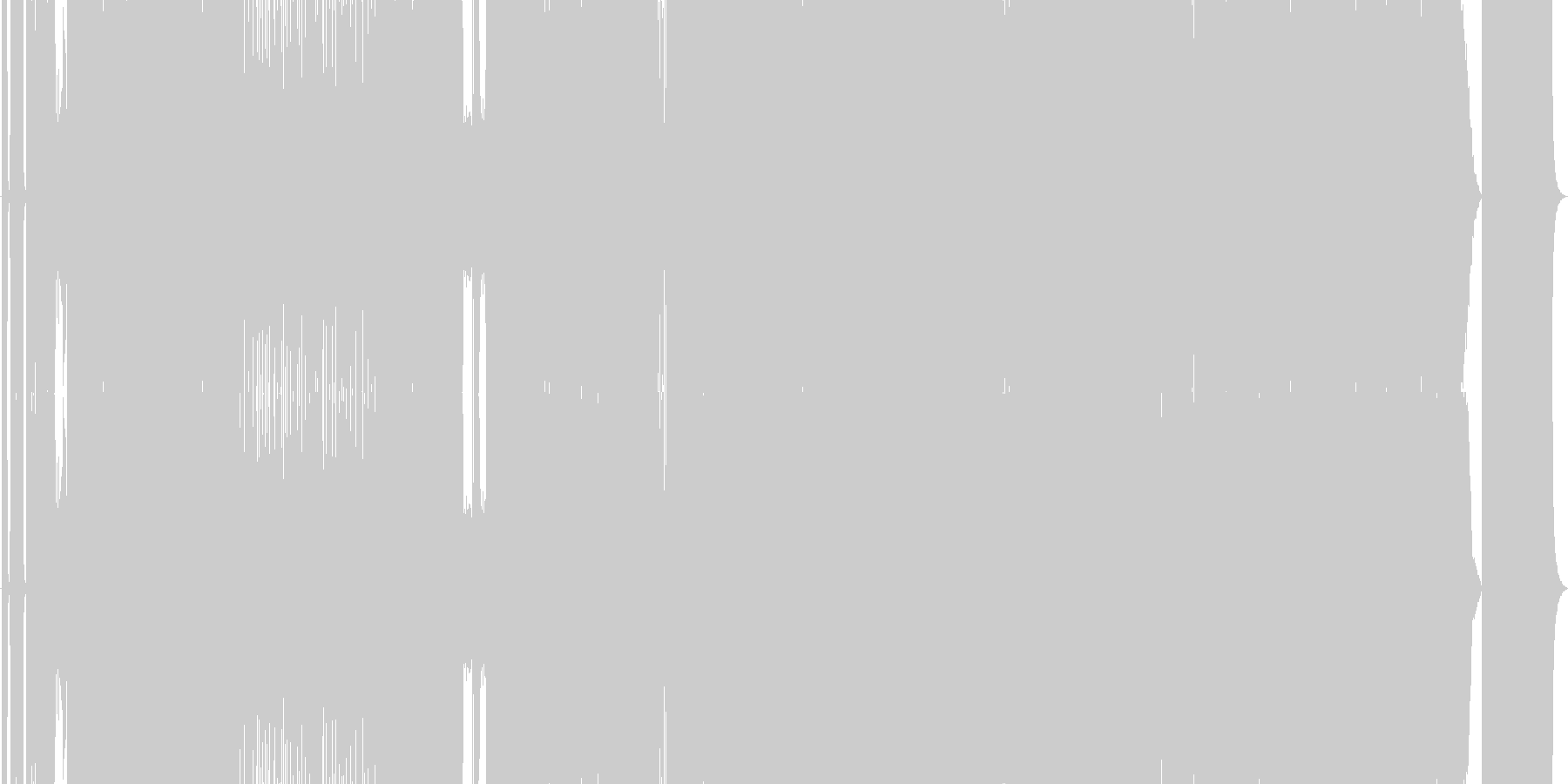 未再生の波形