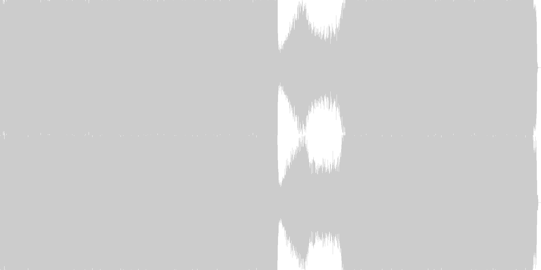 未再生の波形