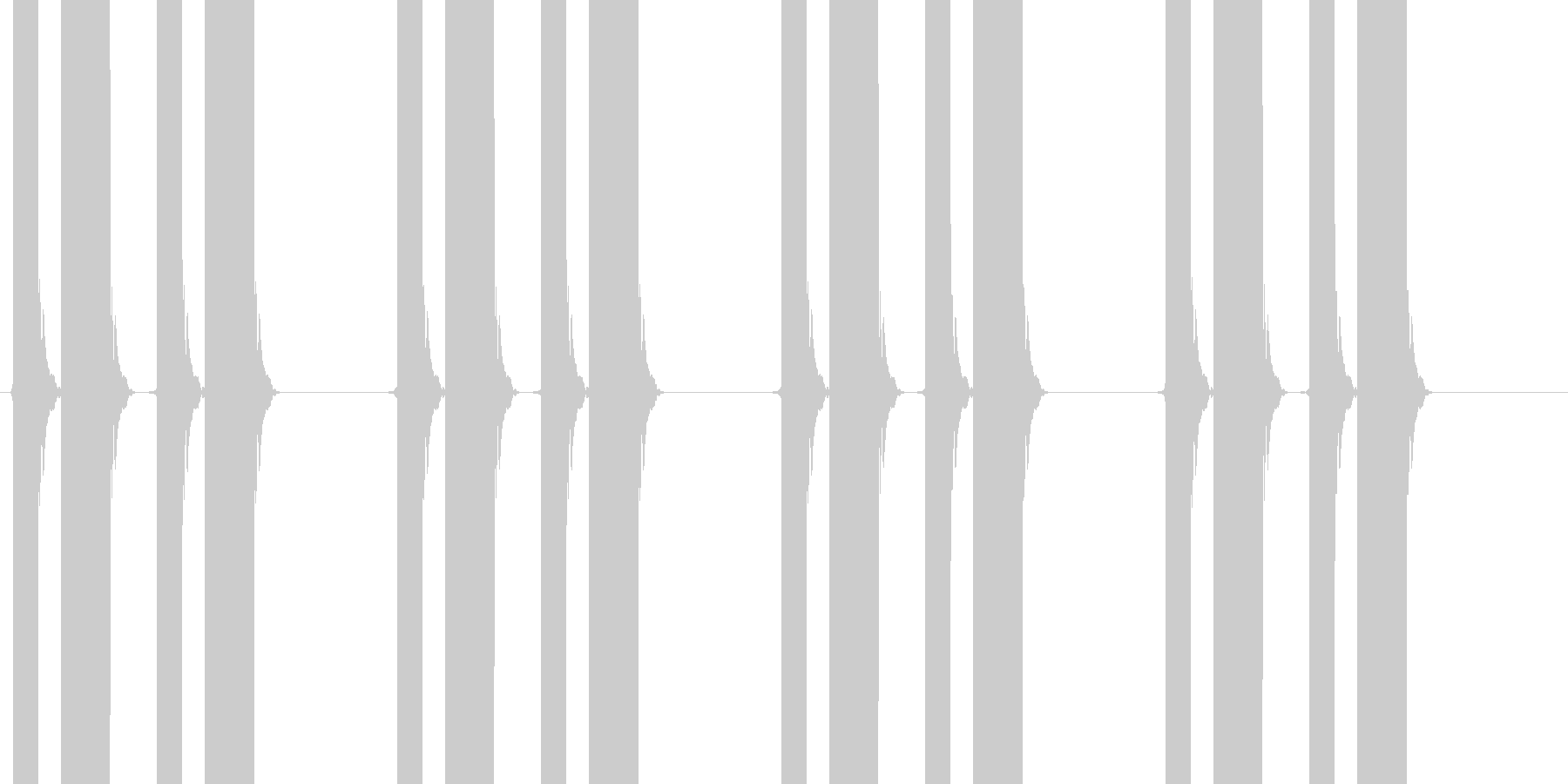 未再生の波形