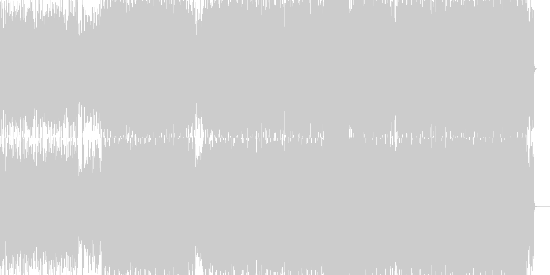 未再生の波形