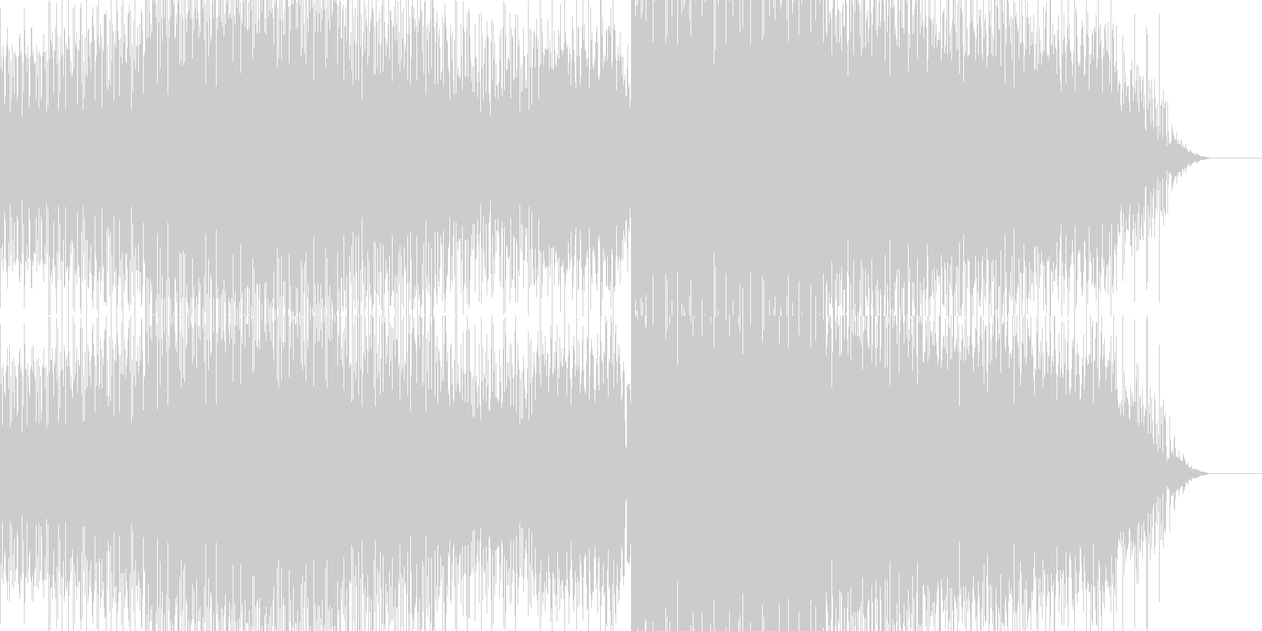 未再生の波形