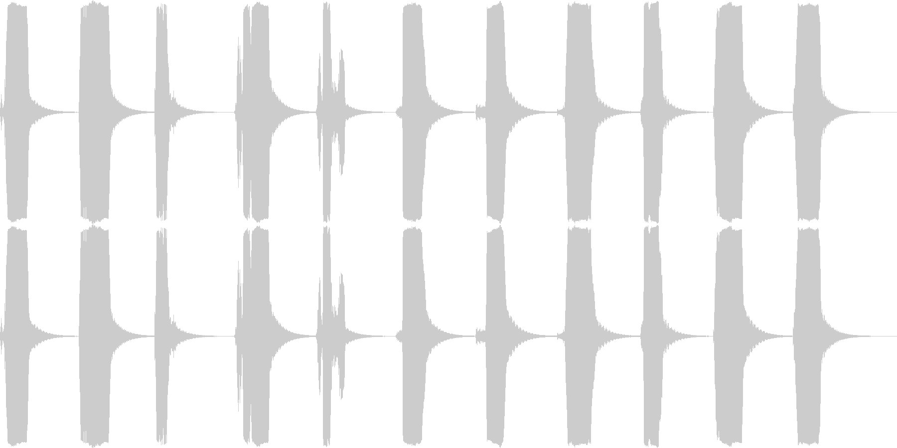未再生の波形