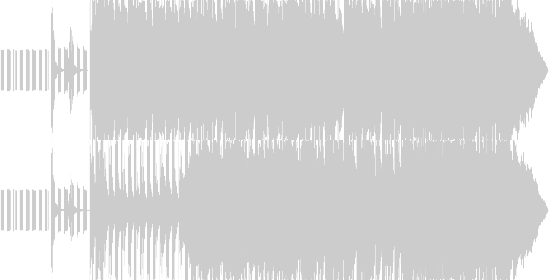 未再生の波形