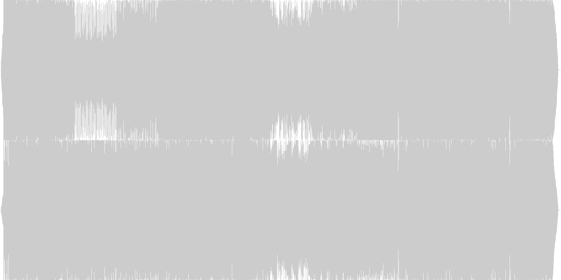 未再生の波形